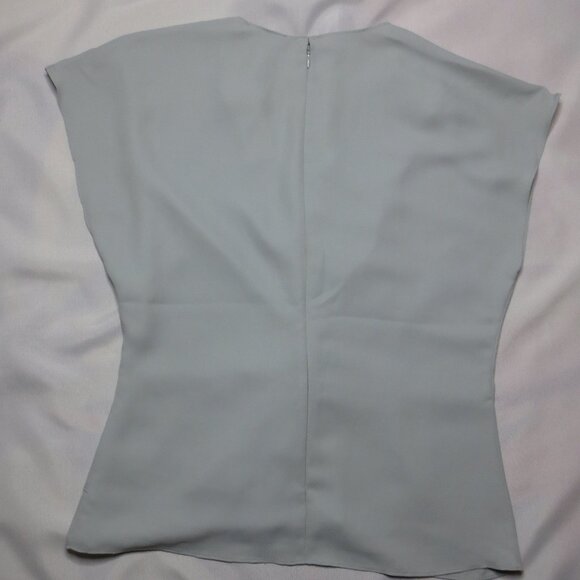 NWT EXPRESS womens BLOUSE gray LIGHTWEIGHT zipper TOP career SIZE M - Picture 6 of 9